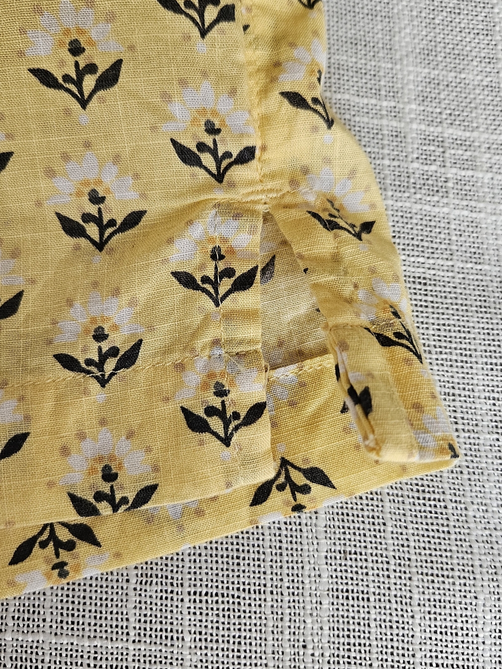 ​Orvis 100% Cotton Floral Block Print Blouse Yellow Casual Boho Size XL - Picture 13 of 14